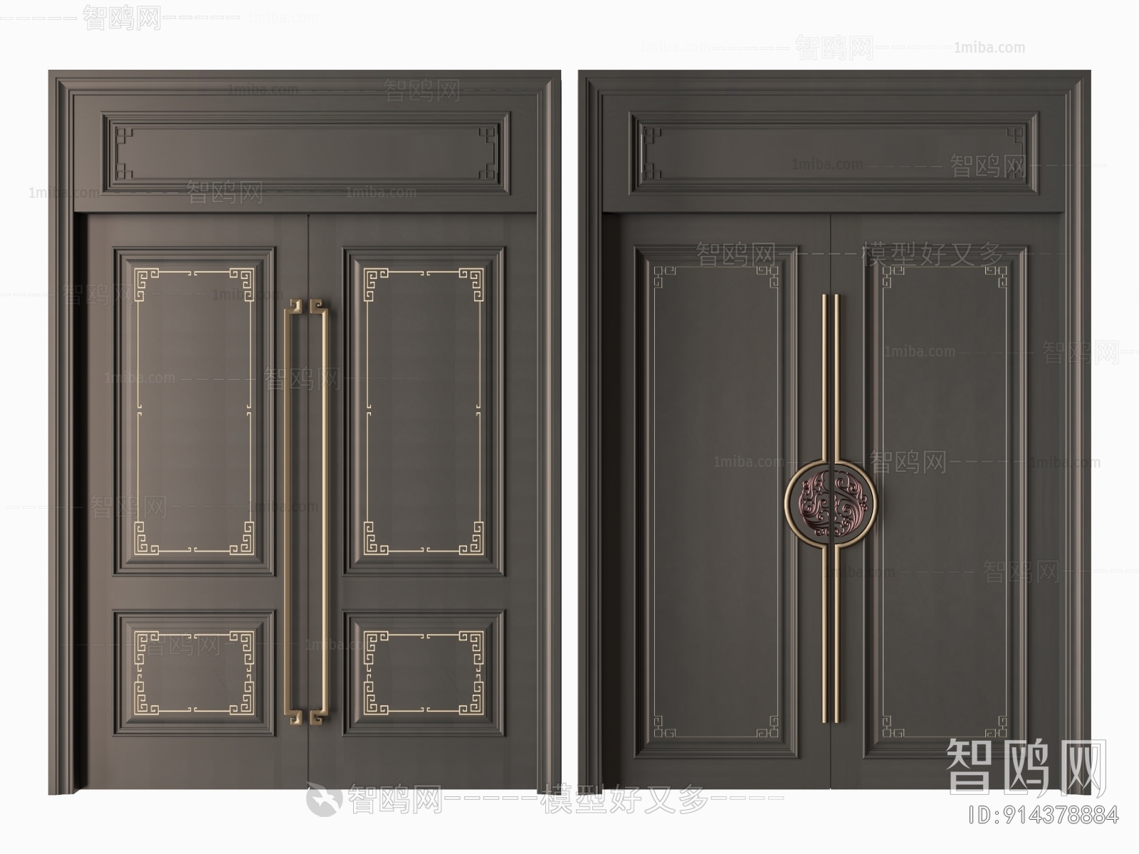 New Chinese Style Double Door