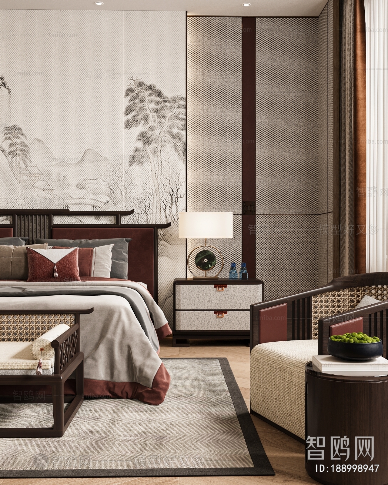 New Chinese Style Bedroom