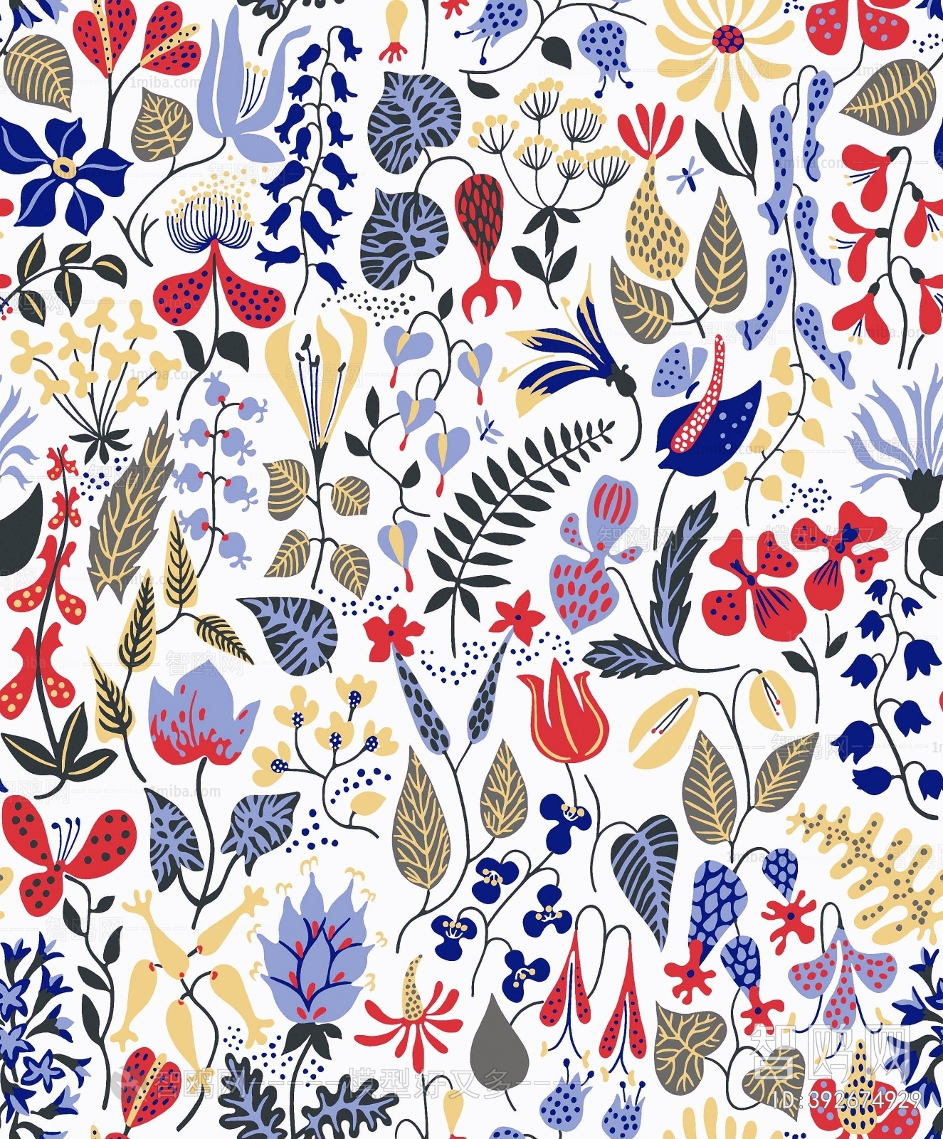 Animal And Plant Pattern Wallpaper