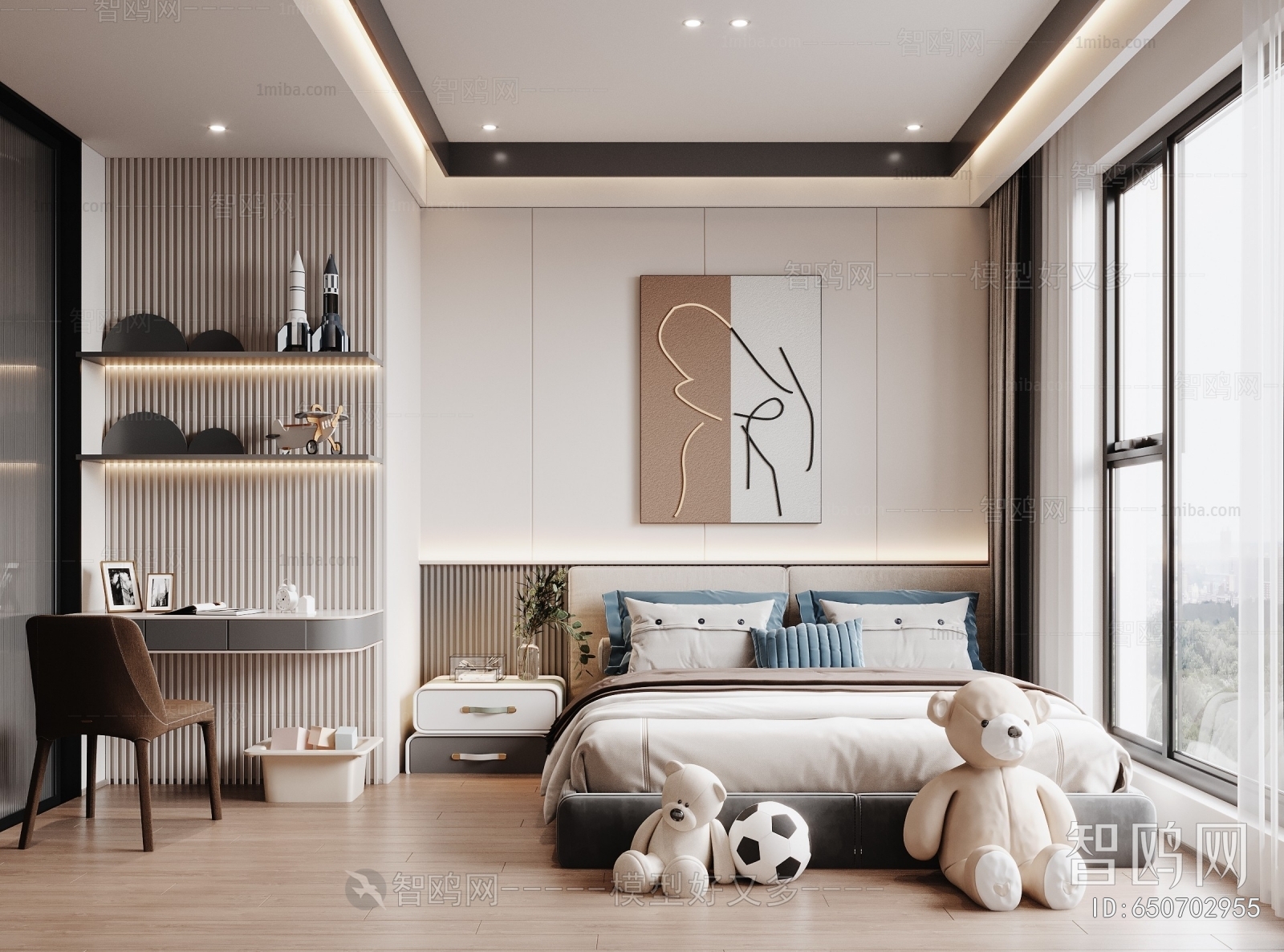 Modern Boy's Room And Son's Room