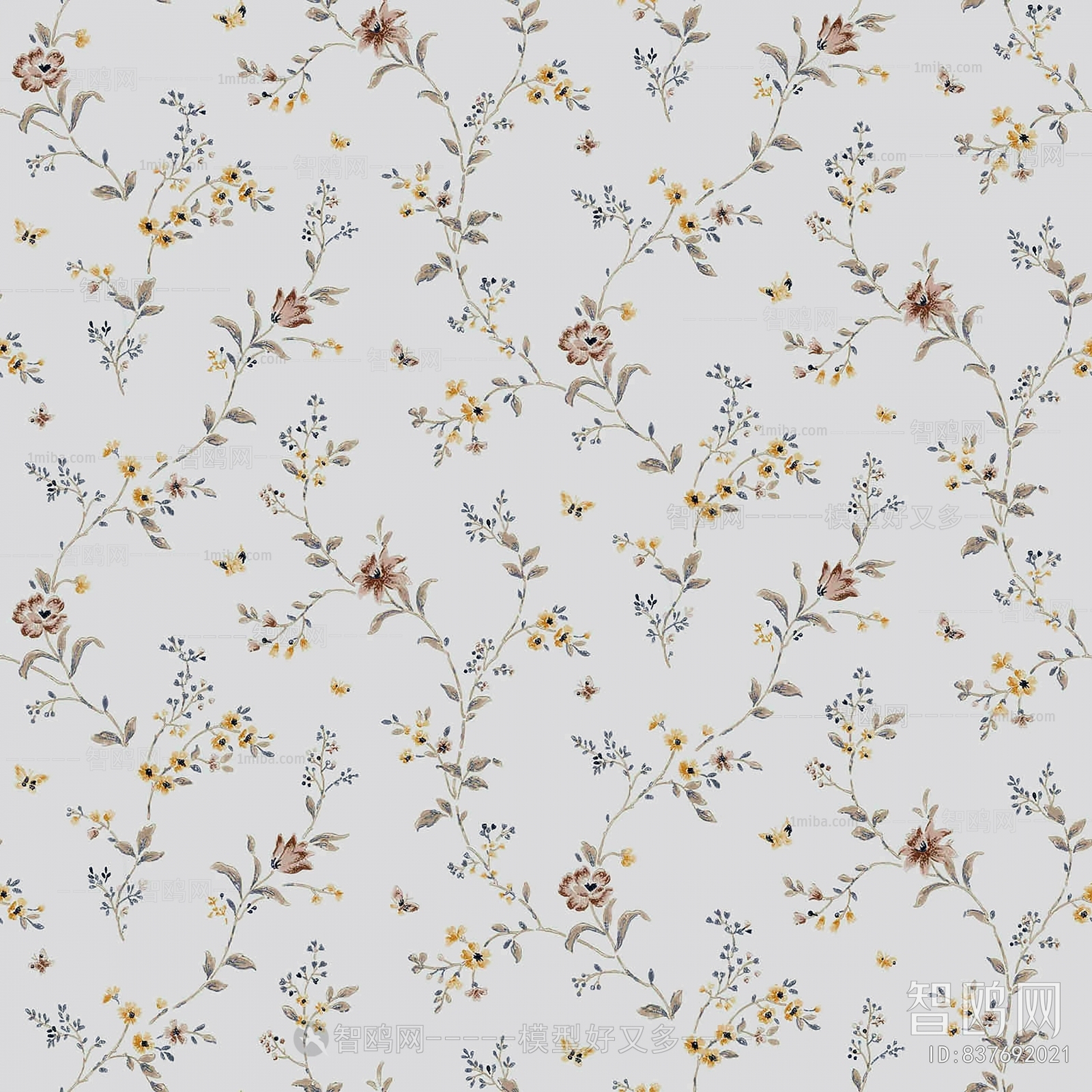 Animal And Plant Pattern Wallpaper