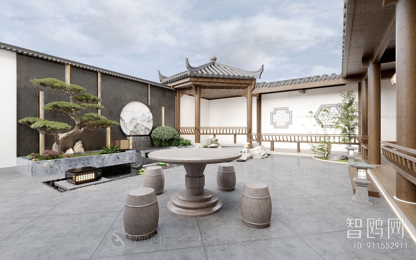 New Chinese Style Courtyard/landscape