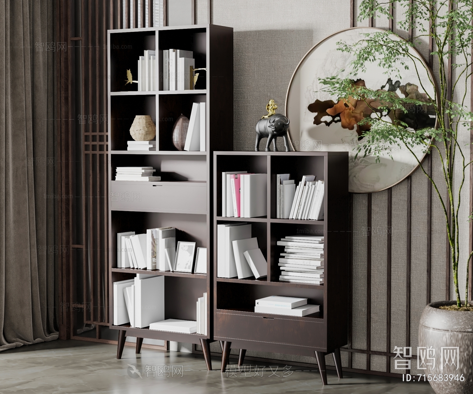 New Chinese Style Bookcase