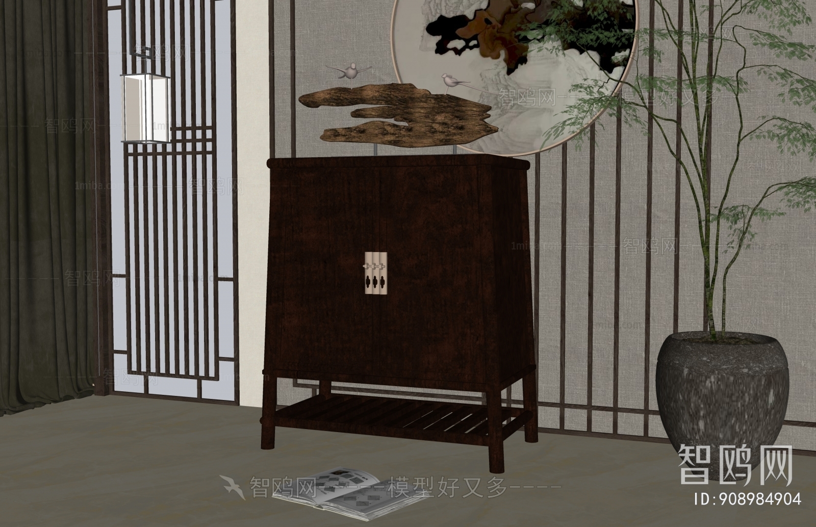 New Chinese Style Entrance Cabinet