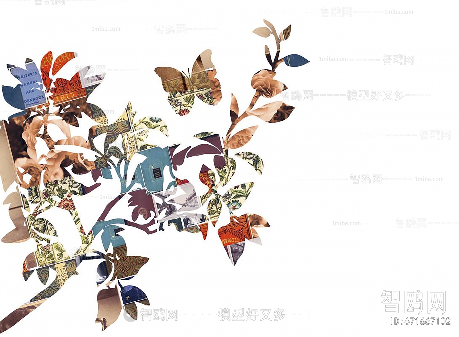 Animal And Plant Pattern Wallpaper