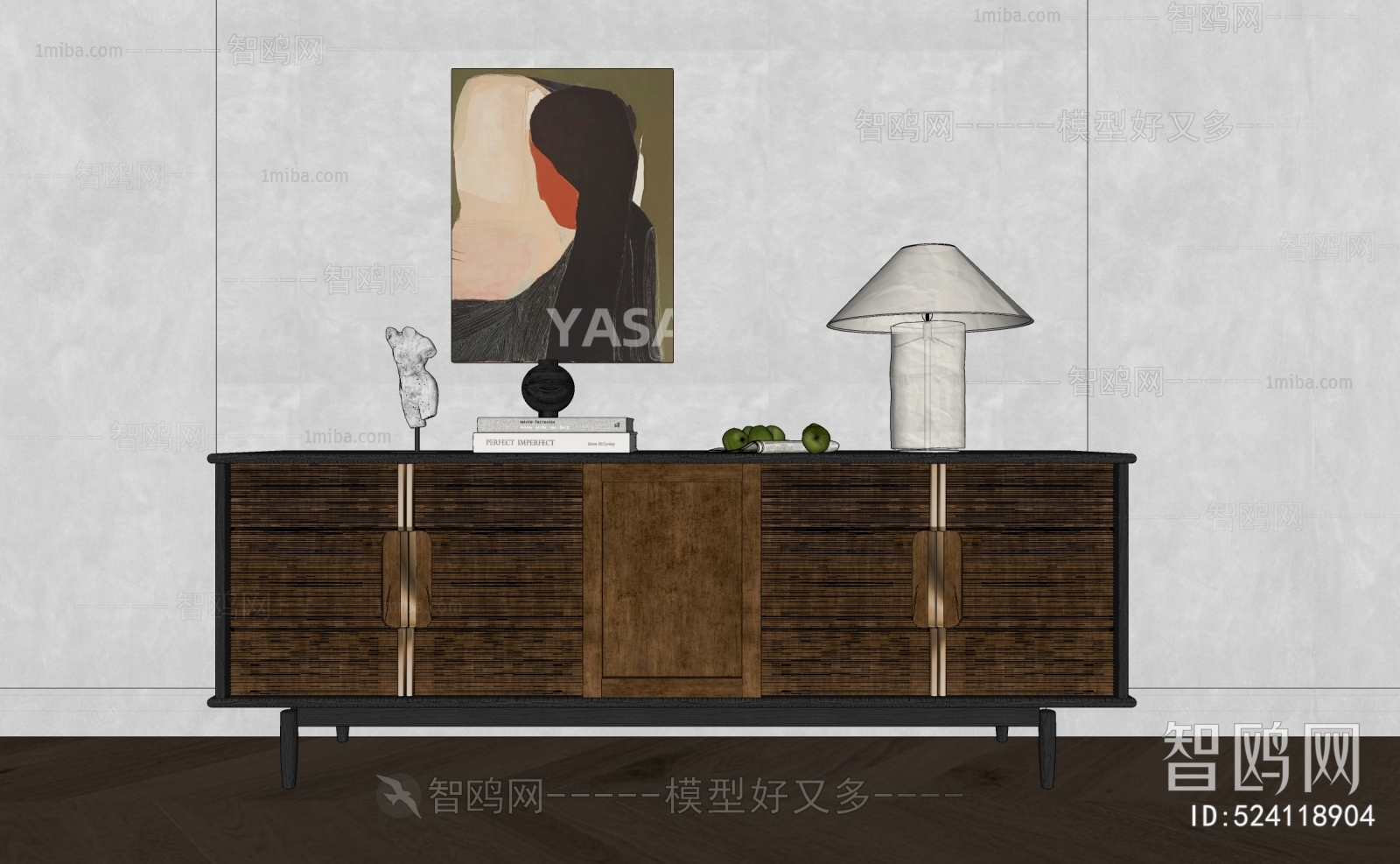 American Style Wabi-sabi Style Side Cabinet/Entrance Cabinet