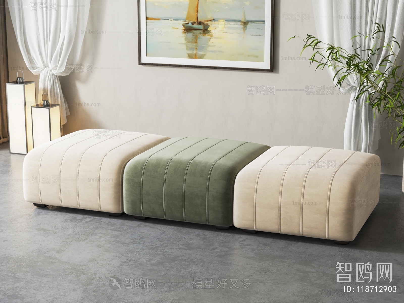 Simple European Style Sofa Stool