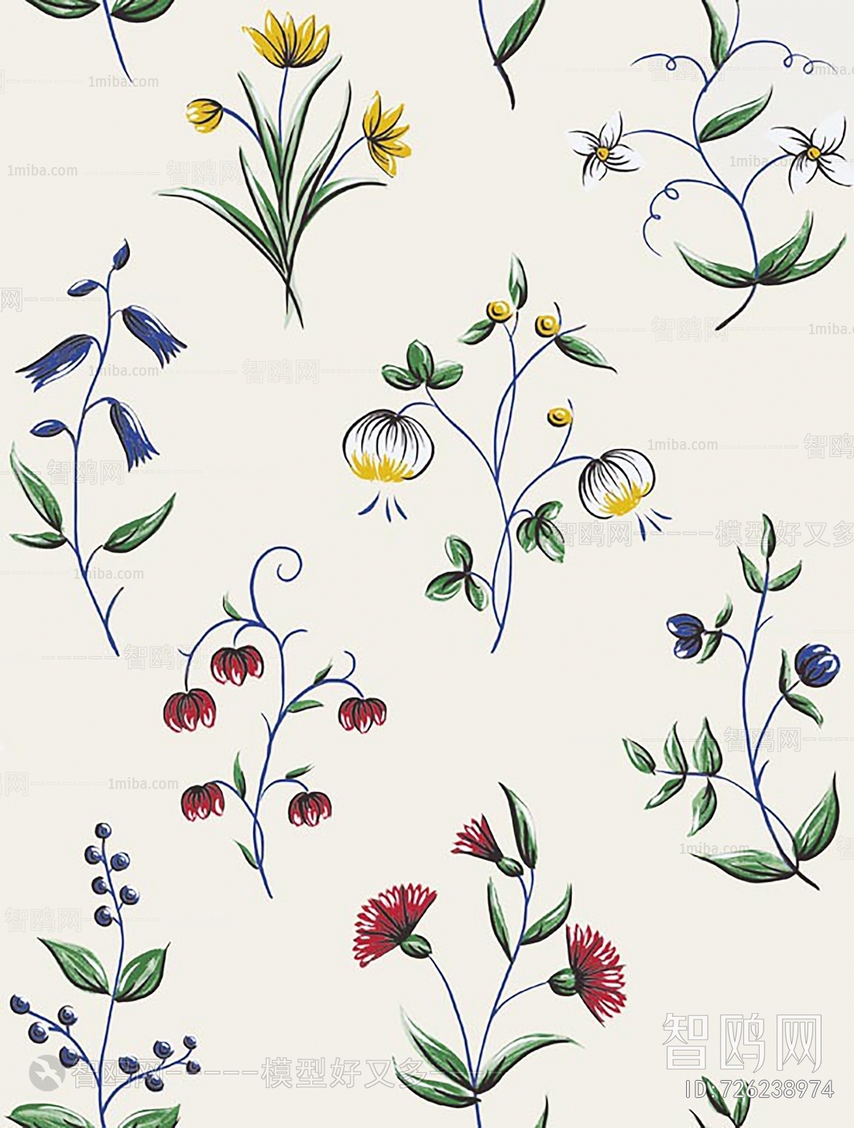 Animal And Plant Pattern Wallpaper