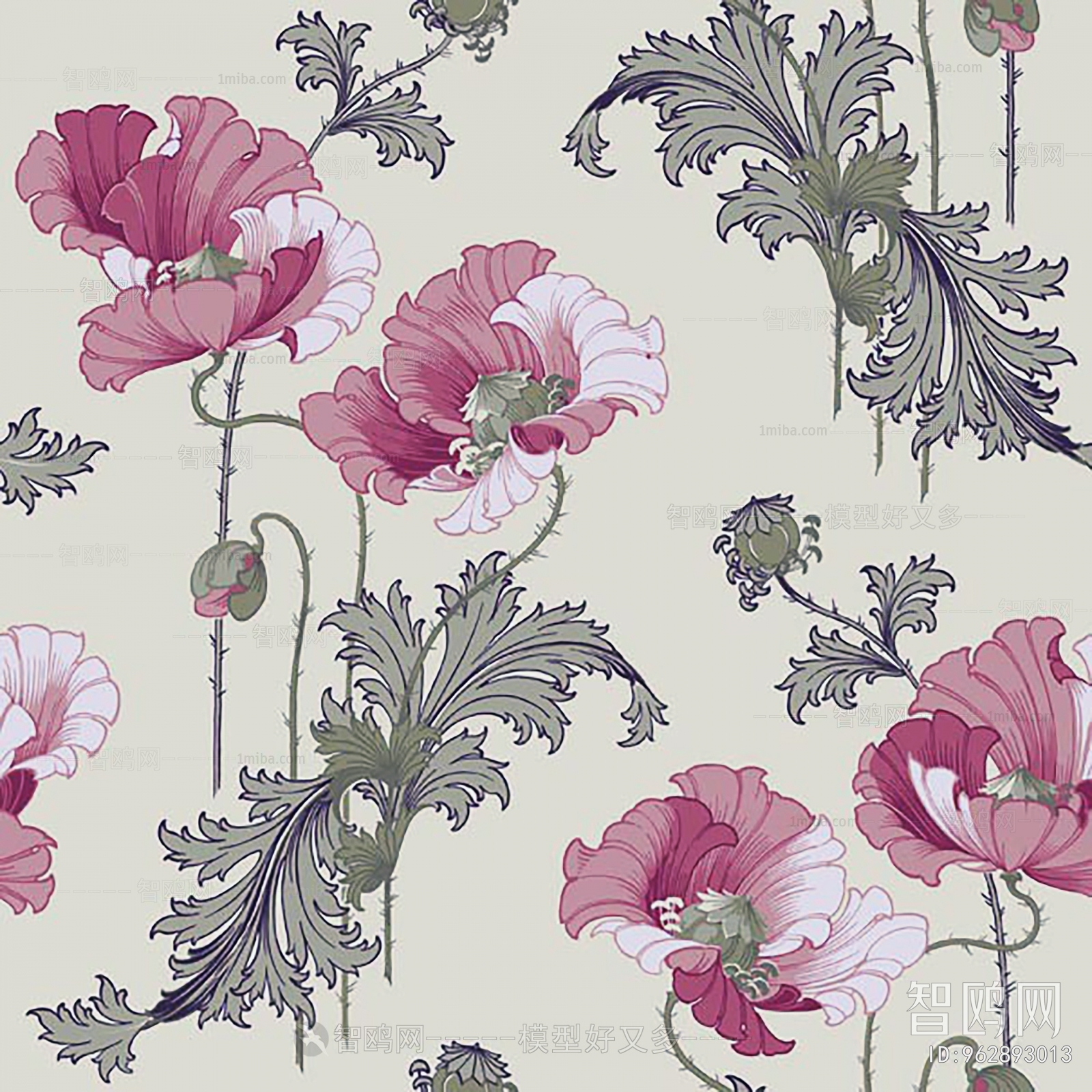 Animal And Plant Pattern Wallpaper