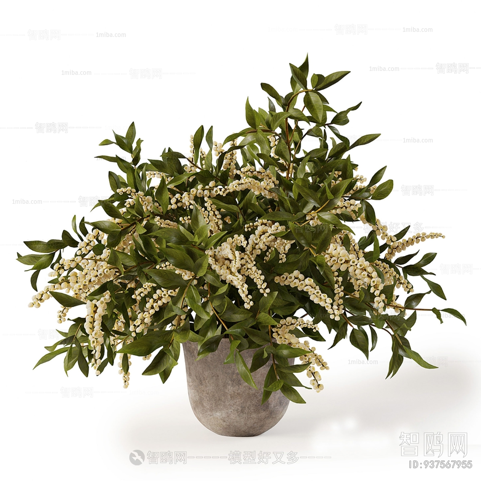 Modern Potted Green Plant