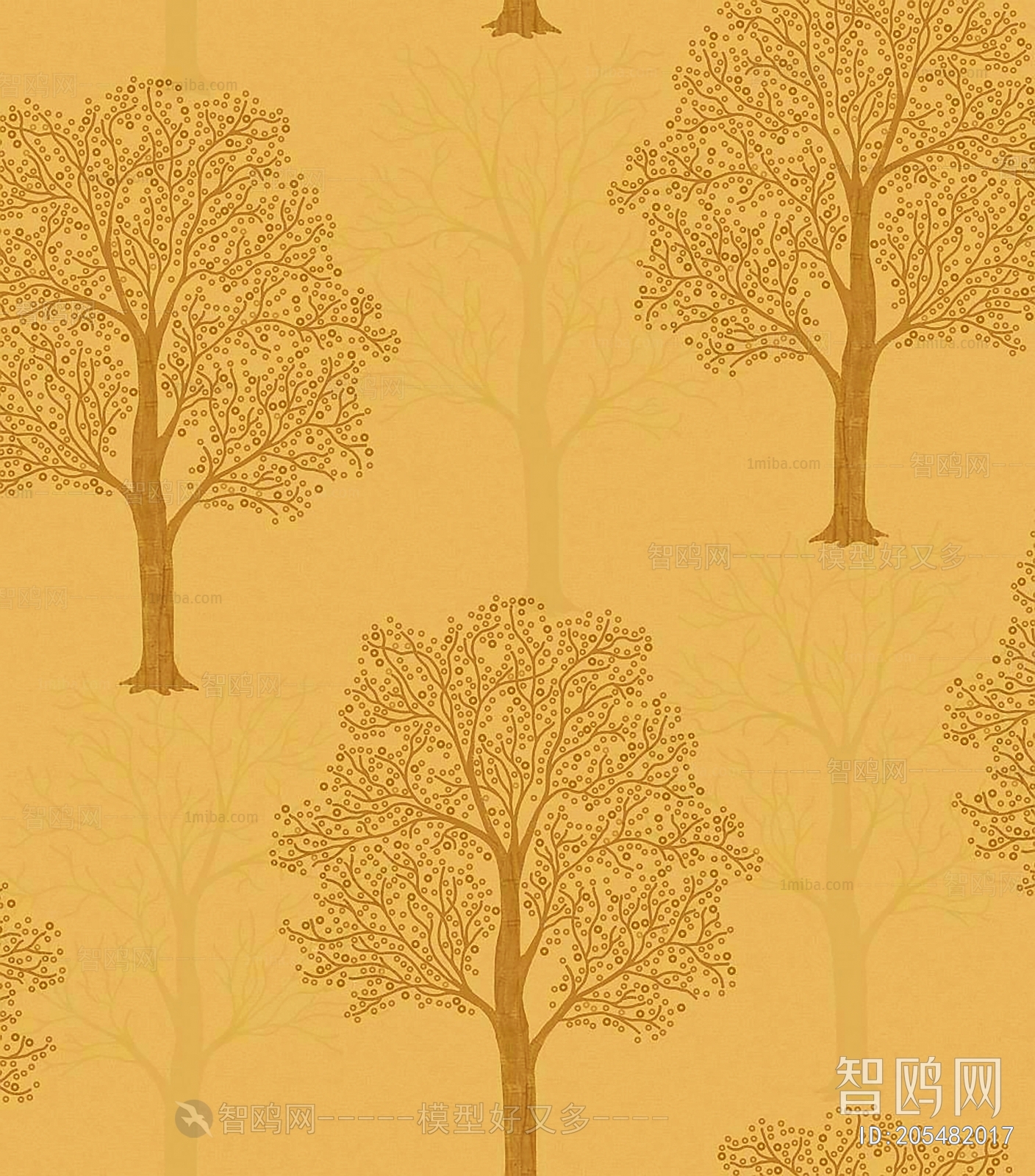树木图案壁纸壁布