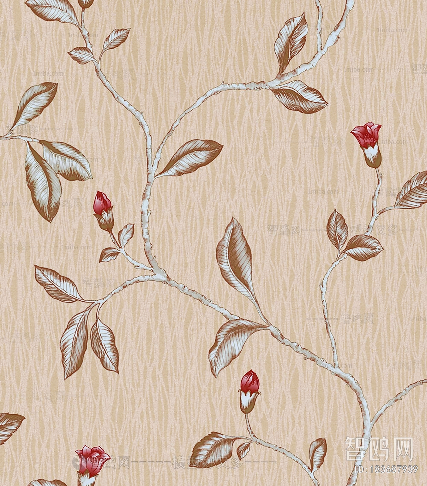 Animal And Plant Pattern Wallpaper