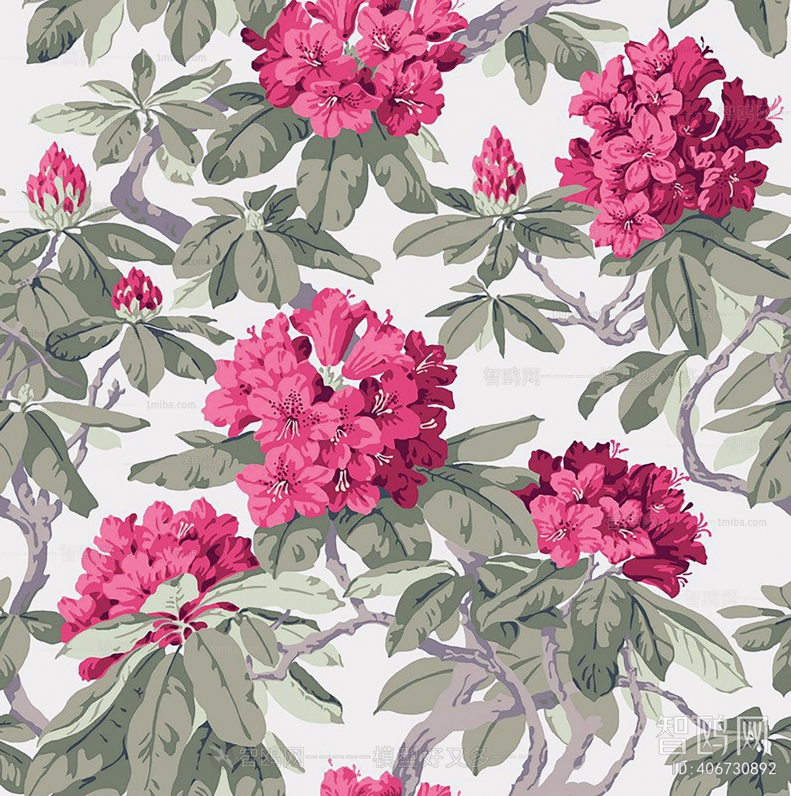 Animal And Plant Pattern Wallpaper