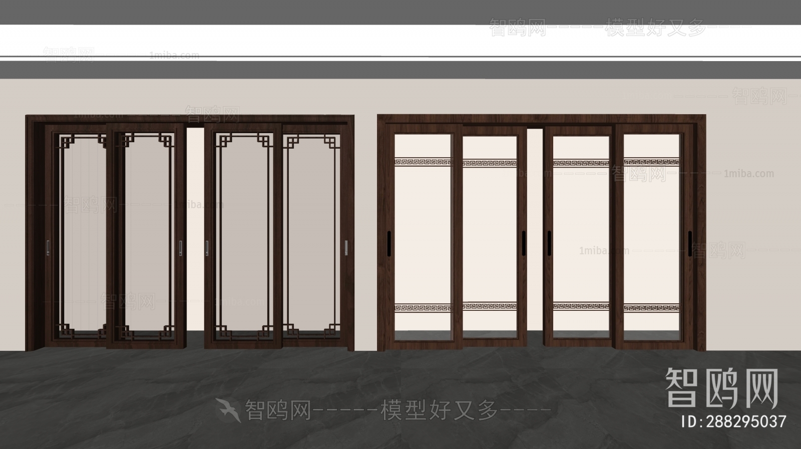 New Chinese Style Sliding Door