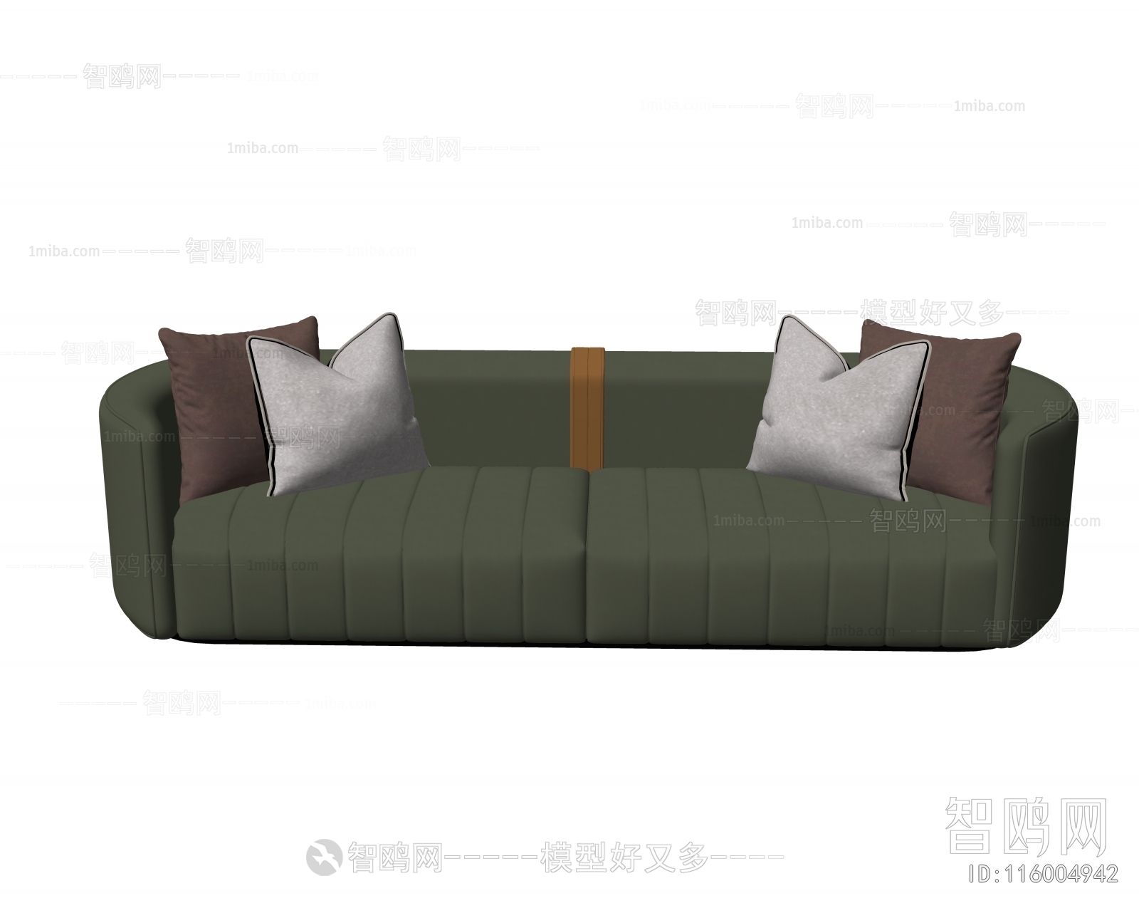 现代双人沙发3D模型下载
