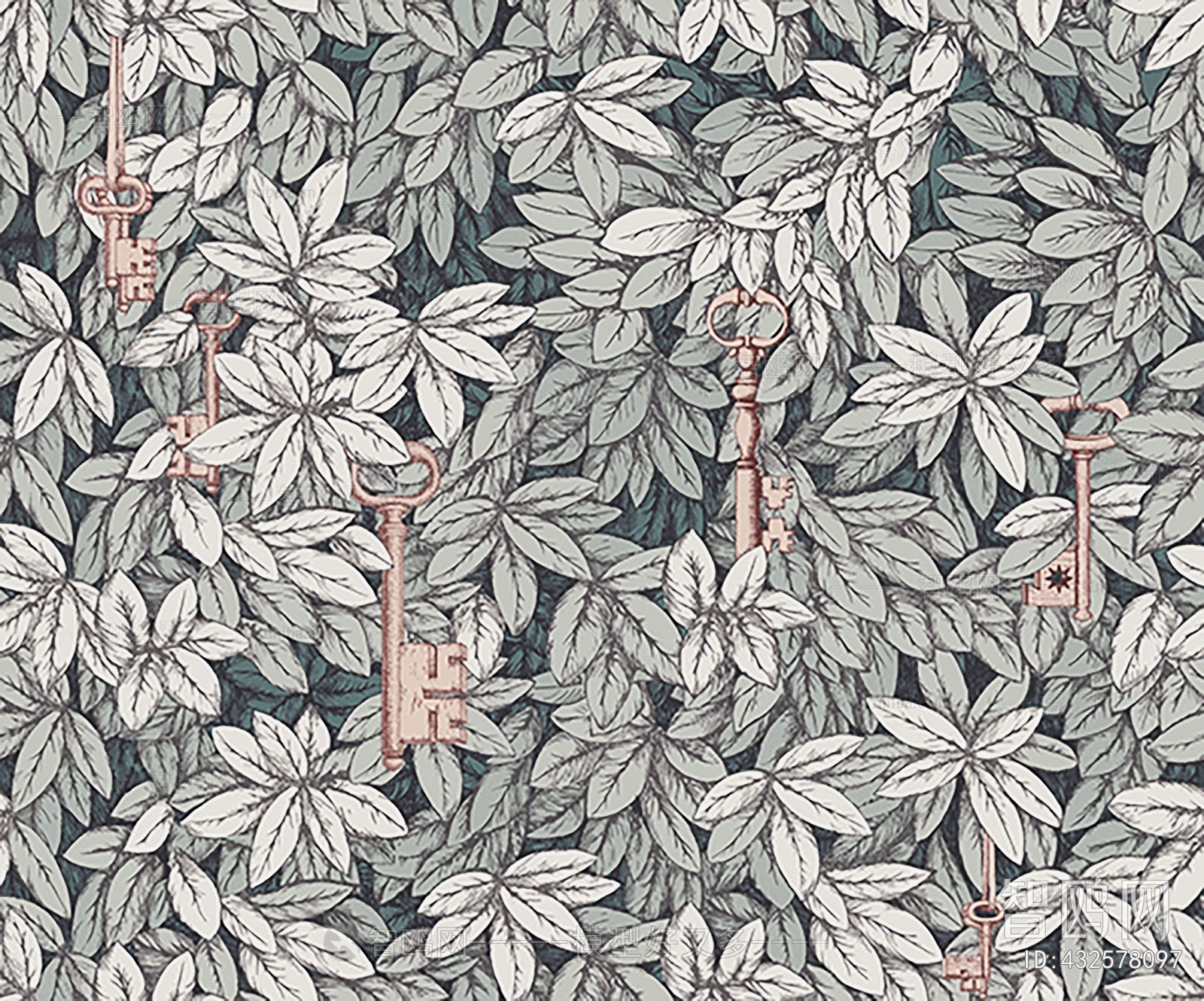 Animal And Plant Pattern Wallpaper