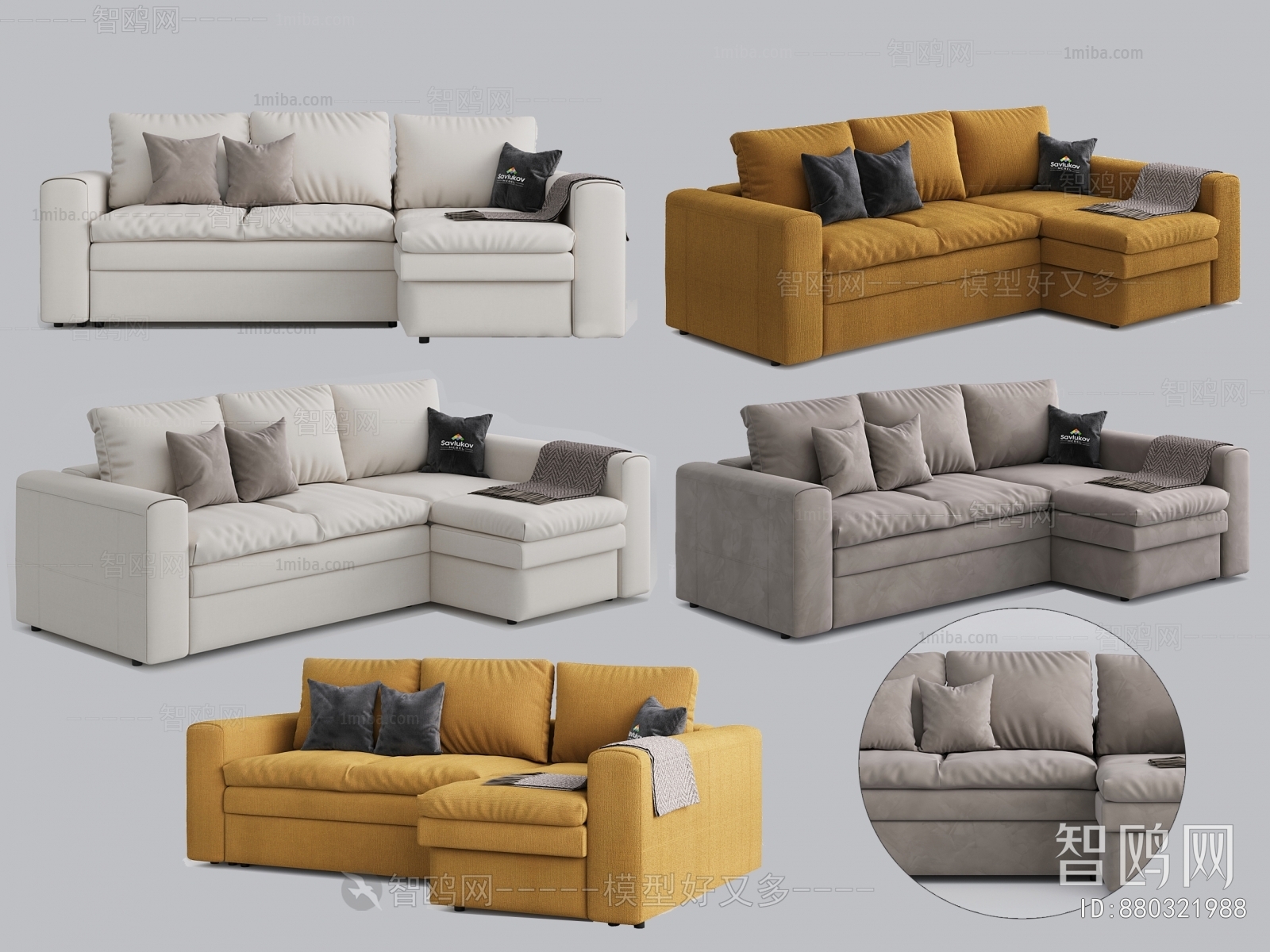 Modern Nordic Style Corner Sofa