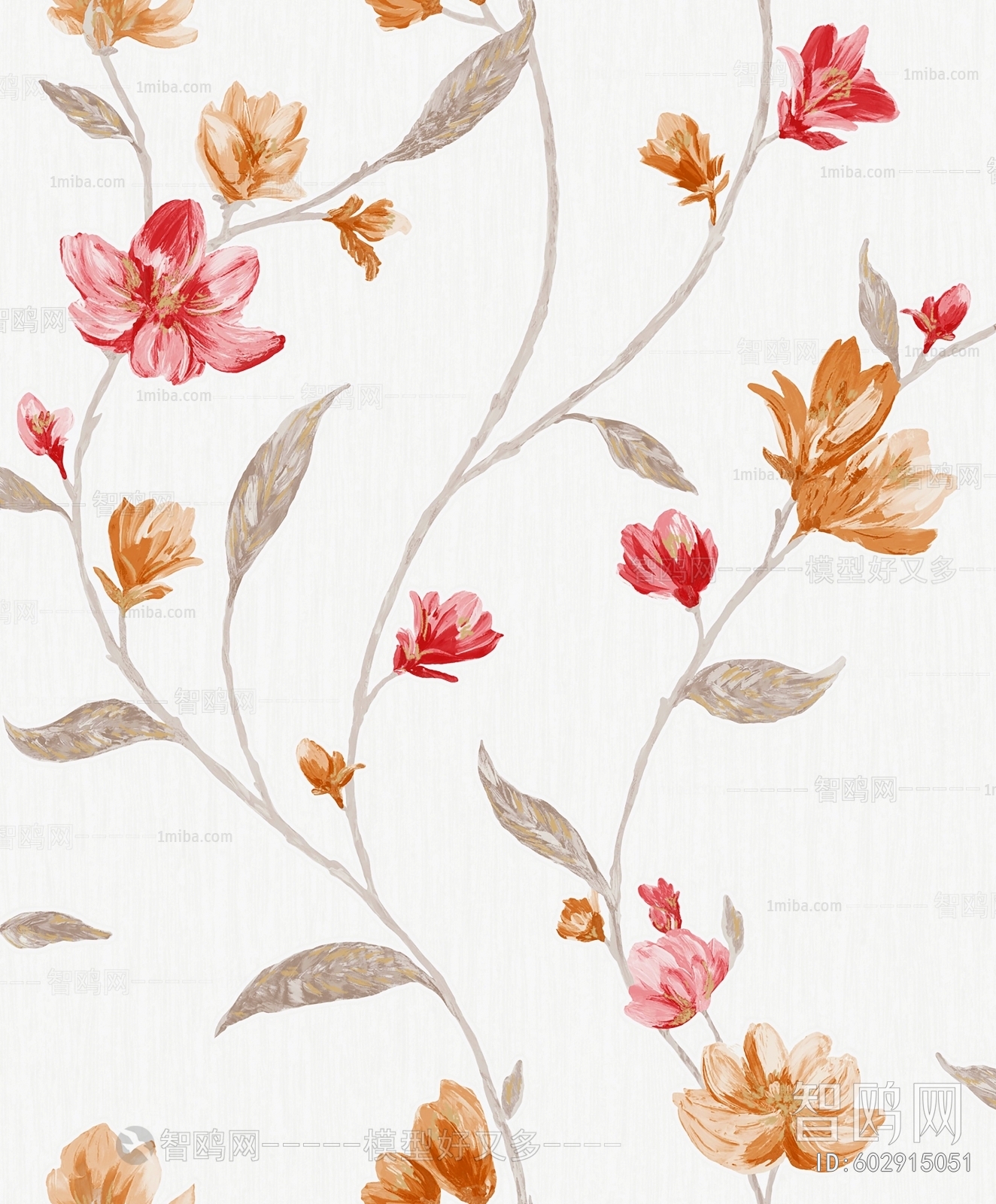 Animal And Plant Pattern Wallpaper