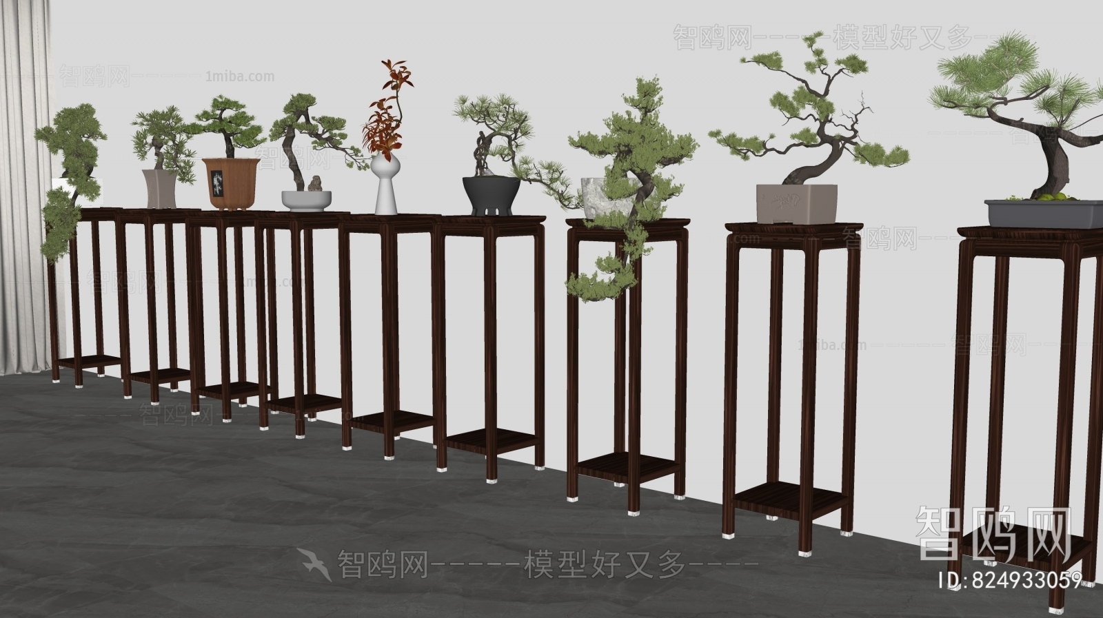 New Chinese Style Flower Shelf