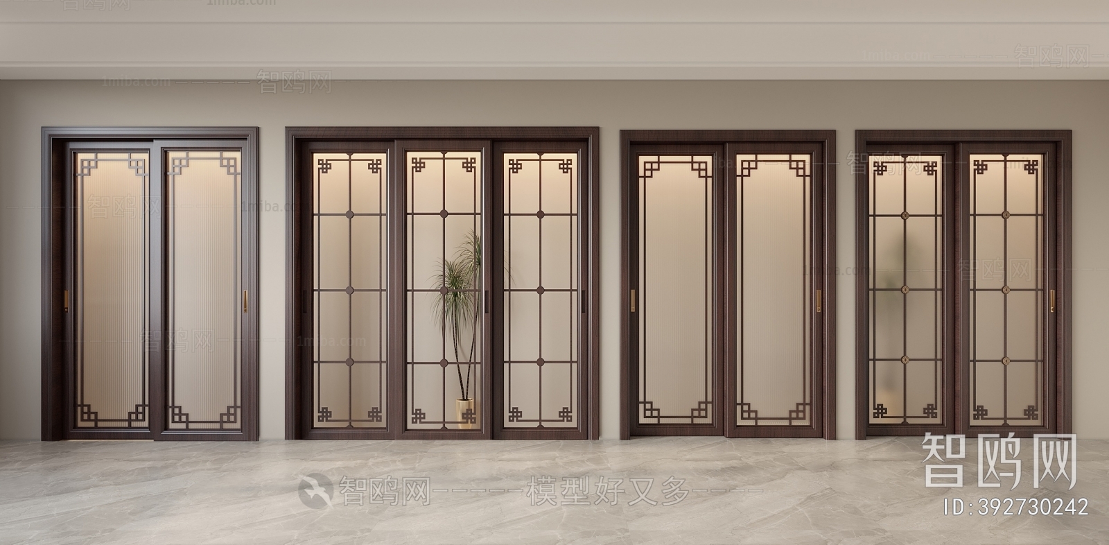 New Chinese Style Sliding Door