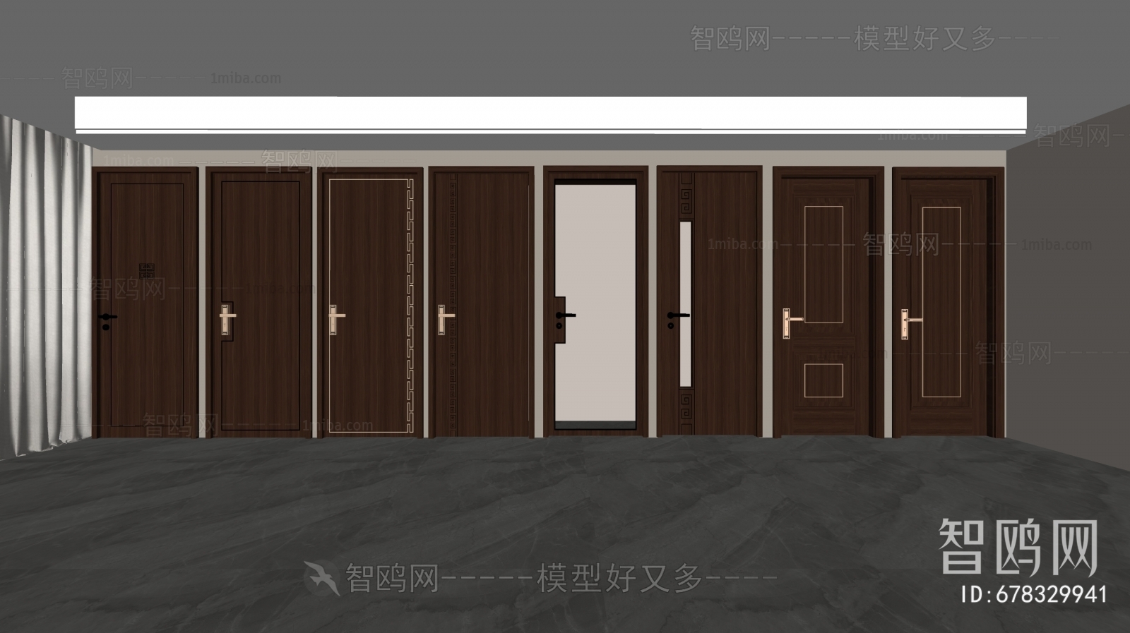 New Chinese Style Single Door