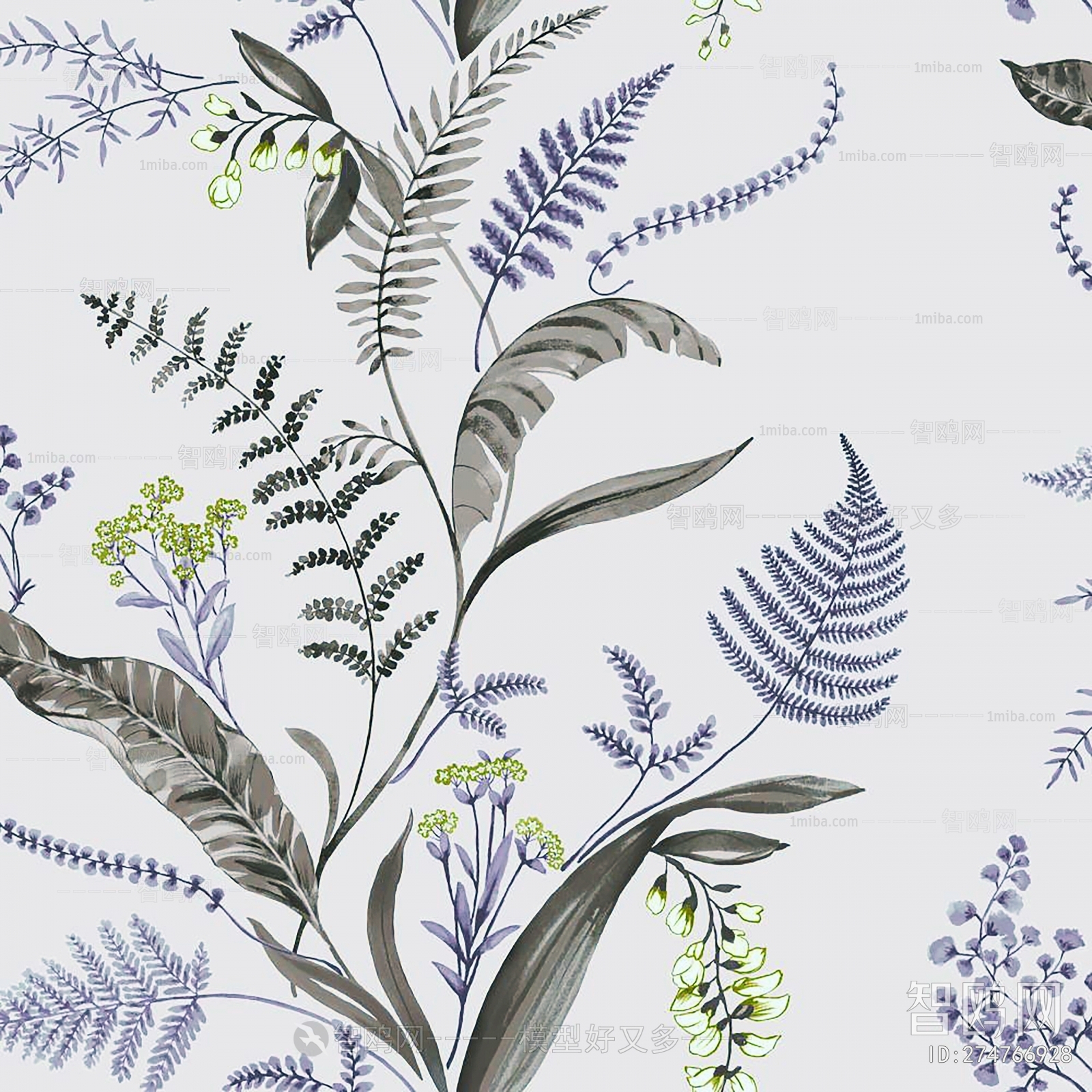 Animal And Plant Pattern Wallpaper