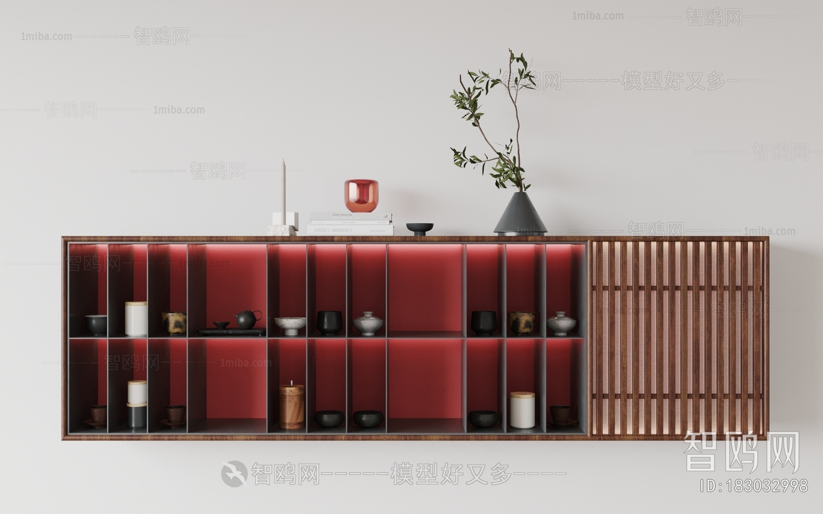 New Chinese Style Wabi-sabi Style Decorative Cabinet