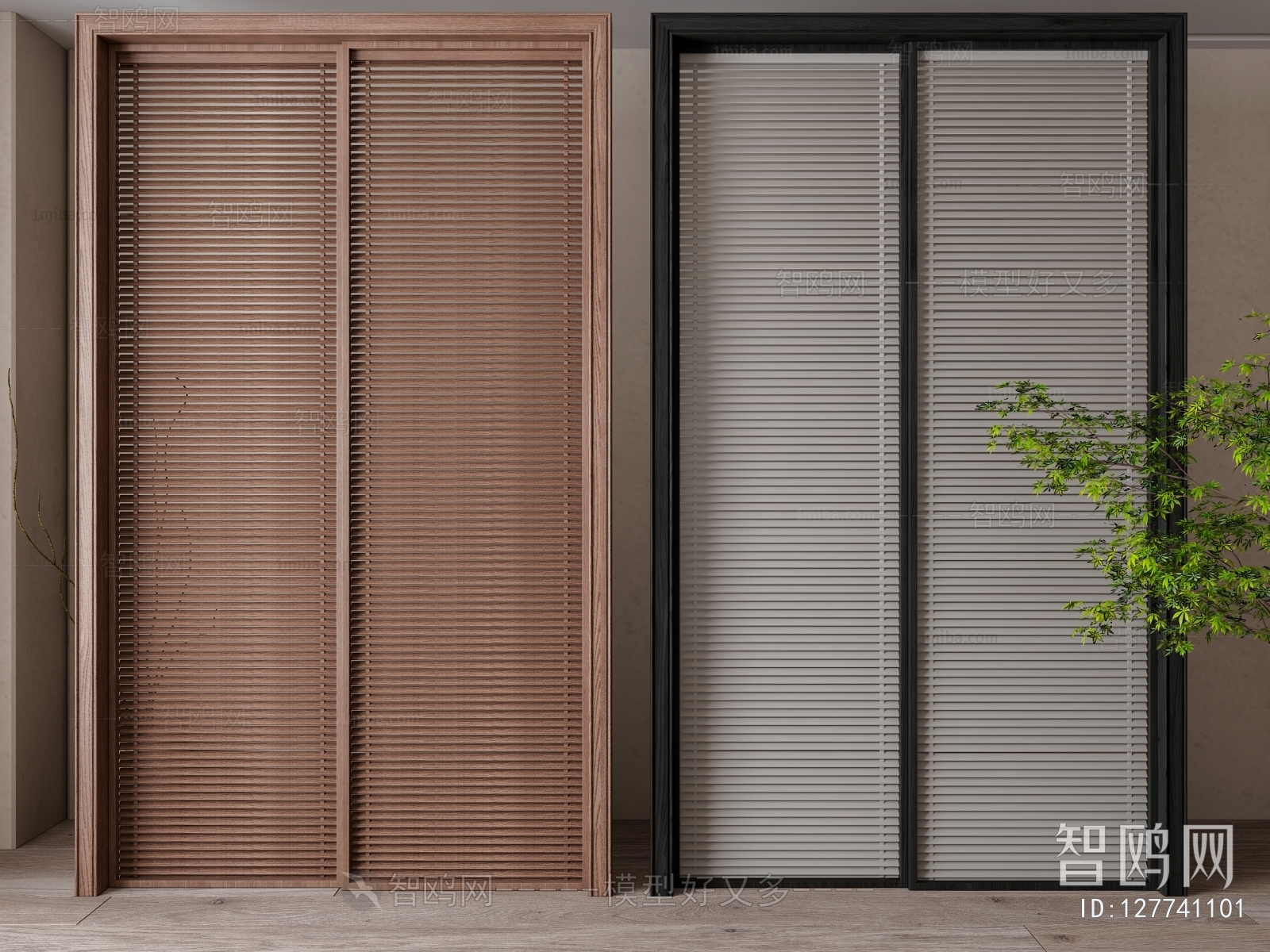 Wabi-sabi Style Sliding Door