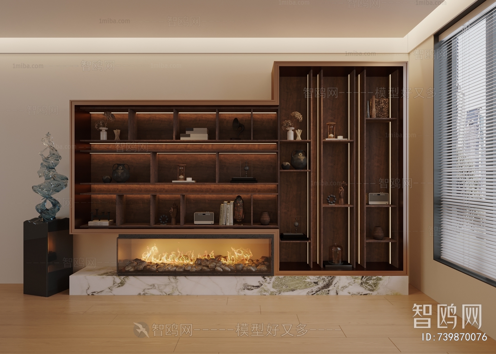 New Chinese Style Wabi-sabi Style Decorative Cabinet