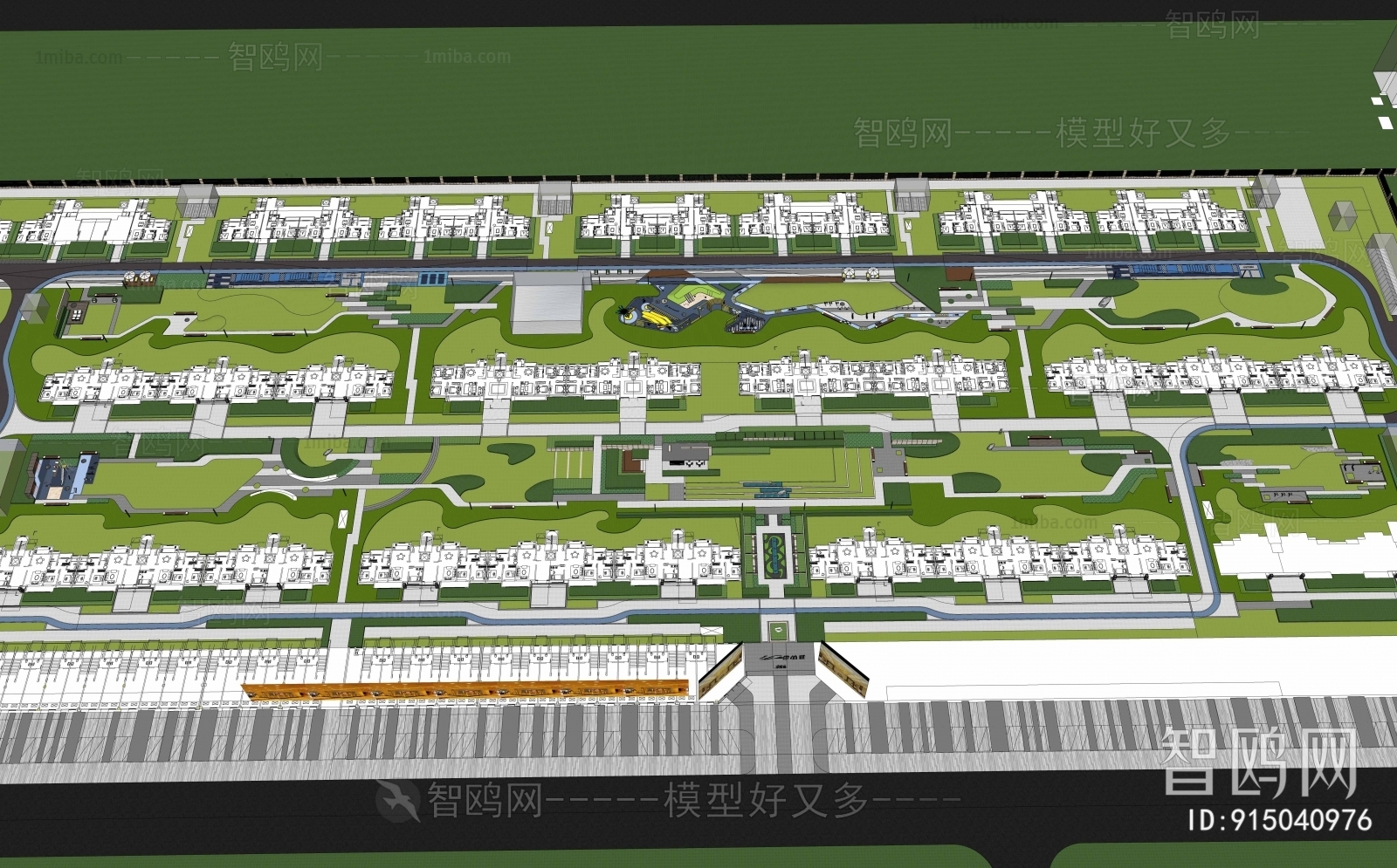 Modern Architectural Bird's-eye View Planning