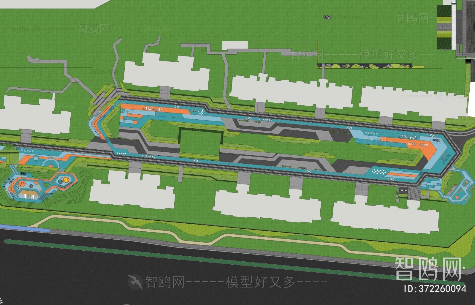 Modern Architectural Bird's-eye View Planning