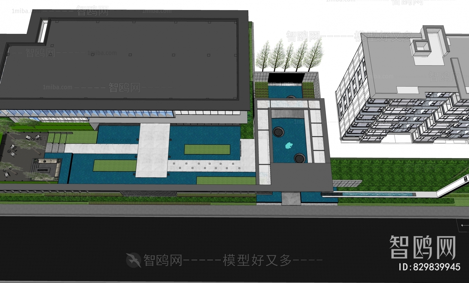 现代示范区景观鸟瞰