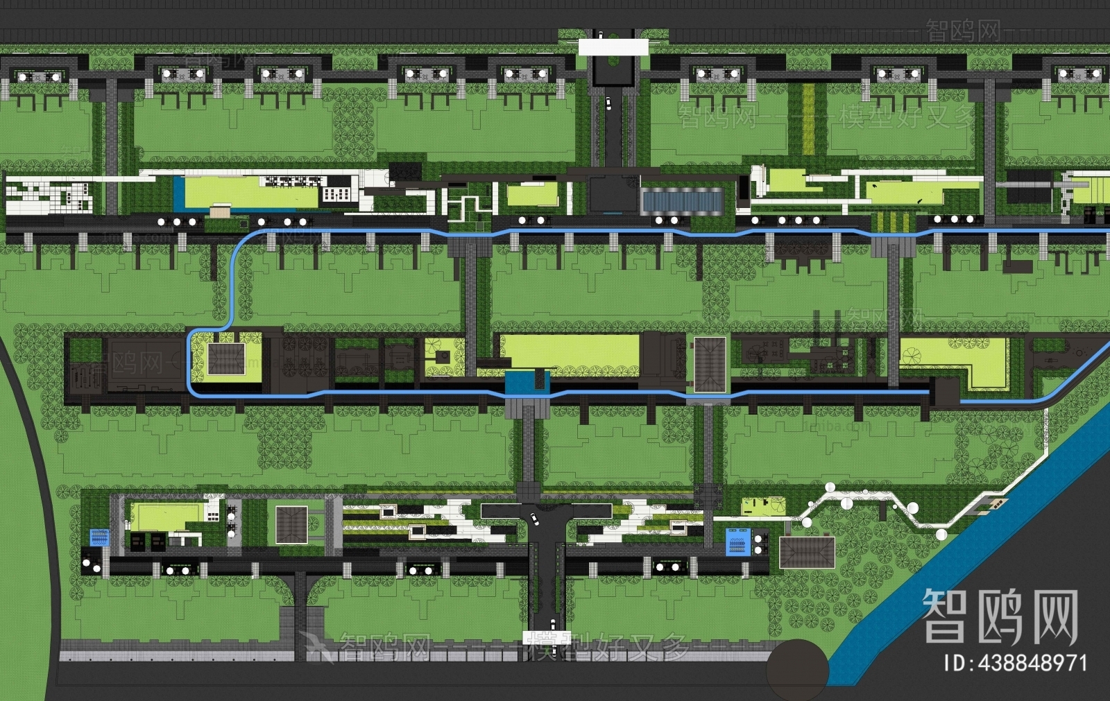 Modern Architectural Bird's-eye View Planning