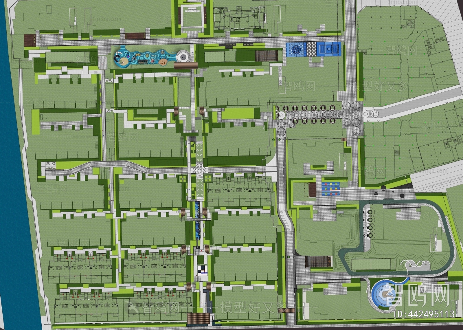 Modern Architectural Bird's-eye View Planning