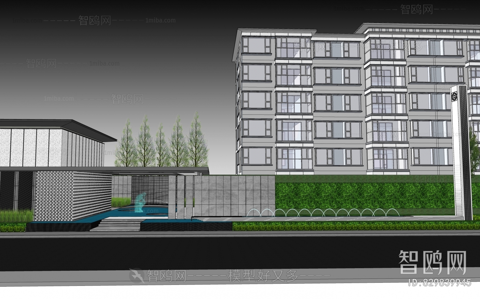 Modern Architectural Bird's-eye View Planning