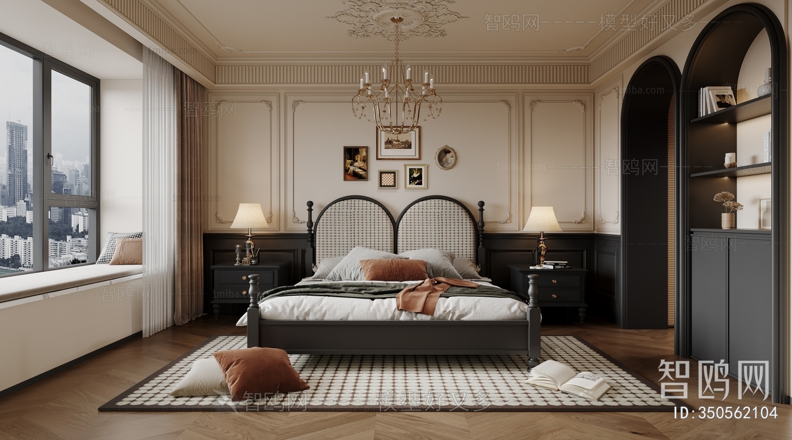 French Style Retro Style Bedroom