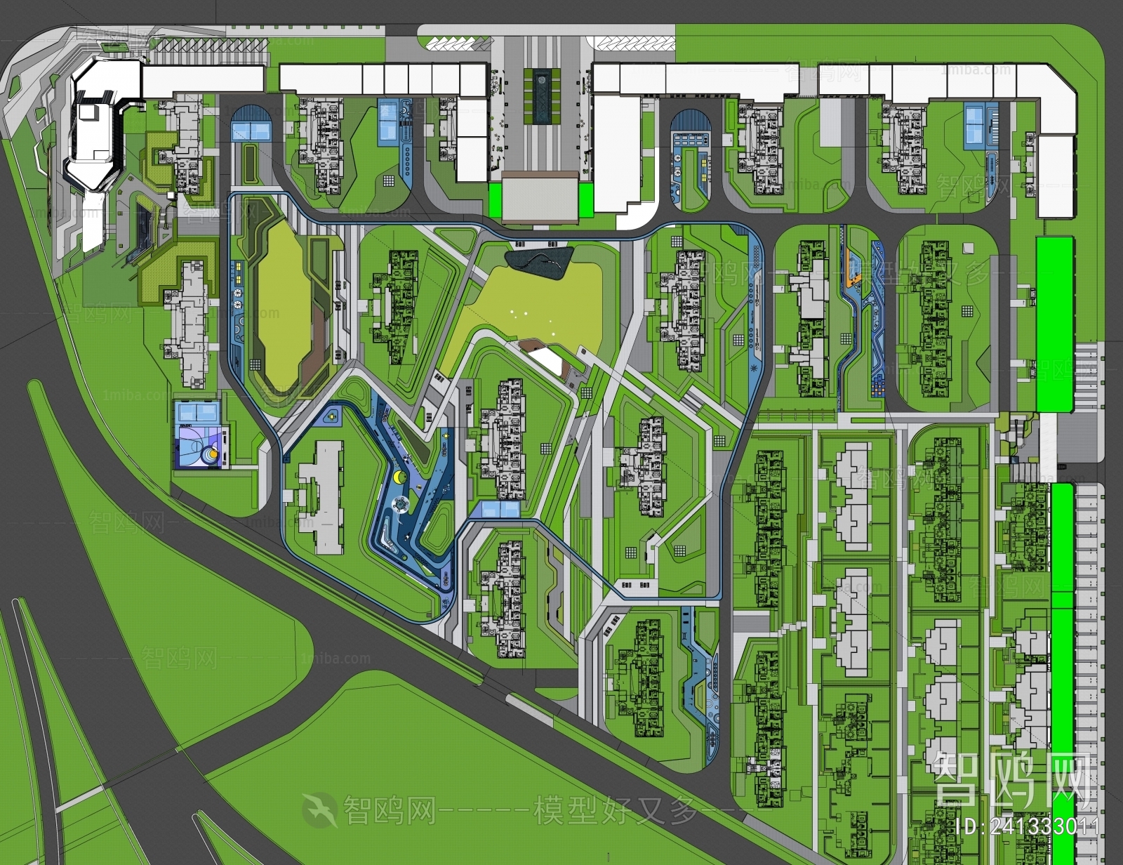 Modern Architectural Bird's-eye View Planning