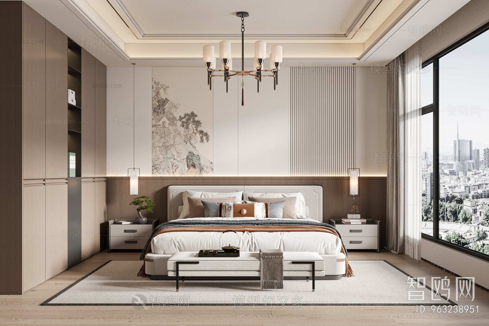 New Chinese Style Bedroom