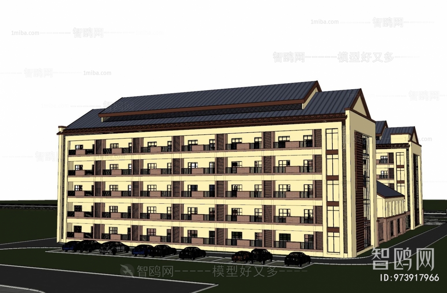 Modern Chinese Style Appearance Of Commercial Building