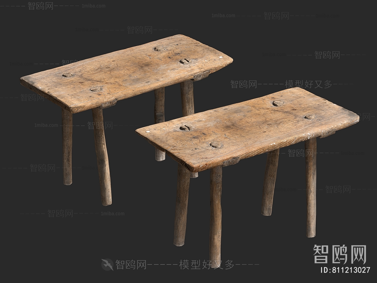 Wabi-sabi Style Stool