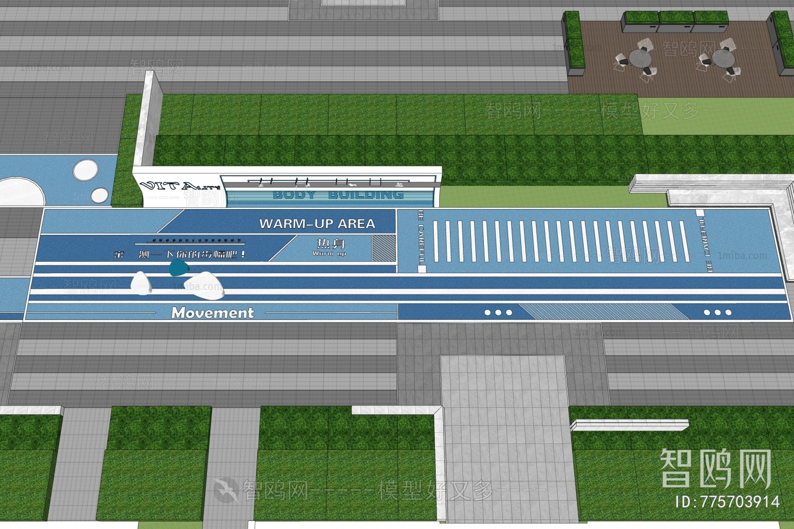 Modern Architectural Bird's-eye View Planning