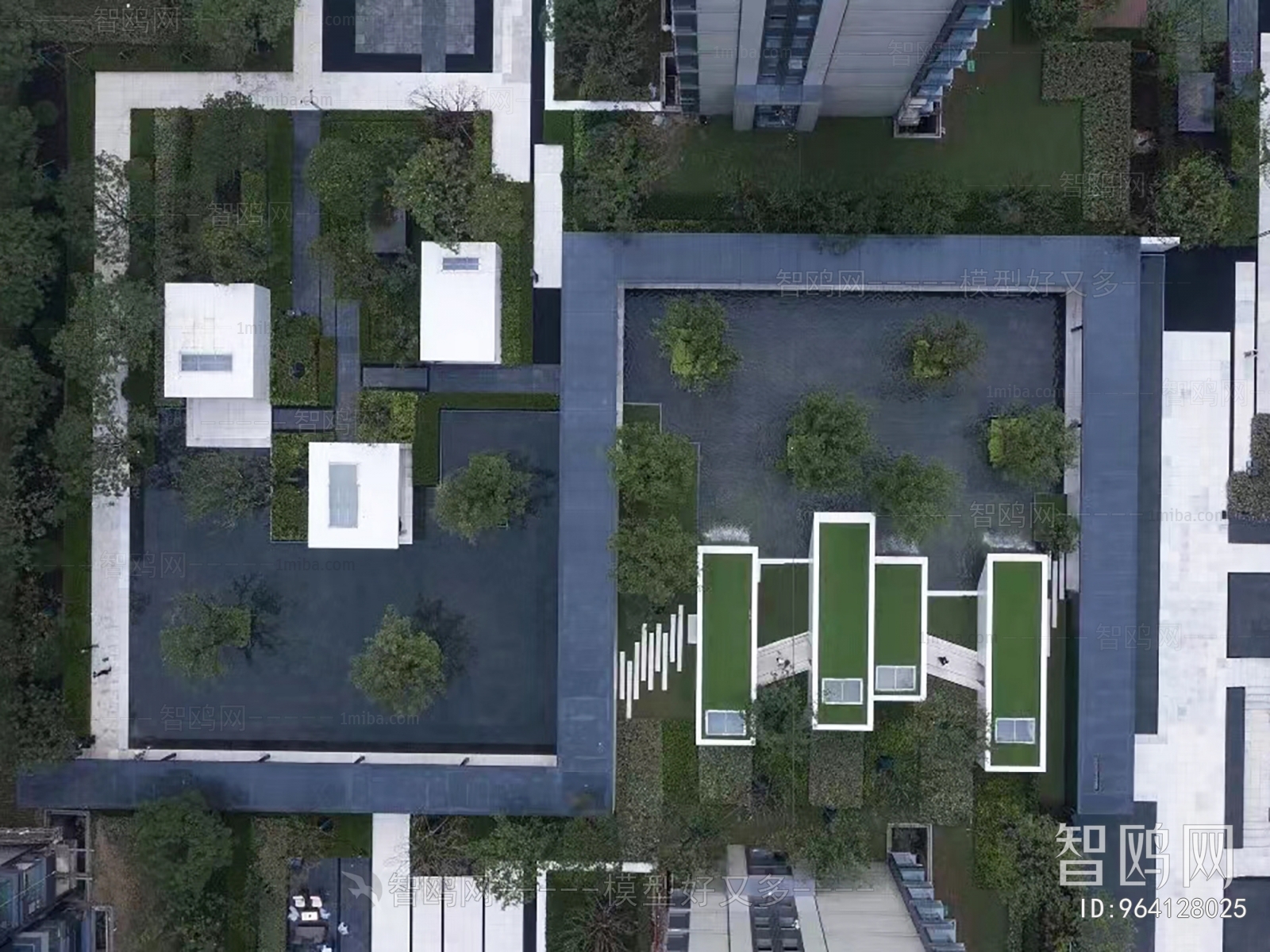 Modern Architectural Bird's-eye View Planning