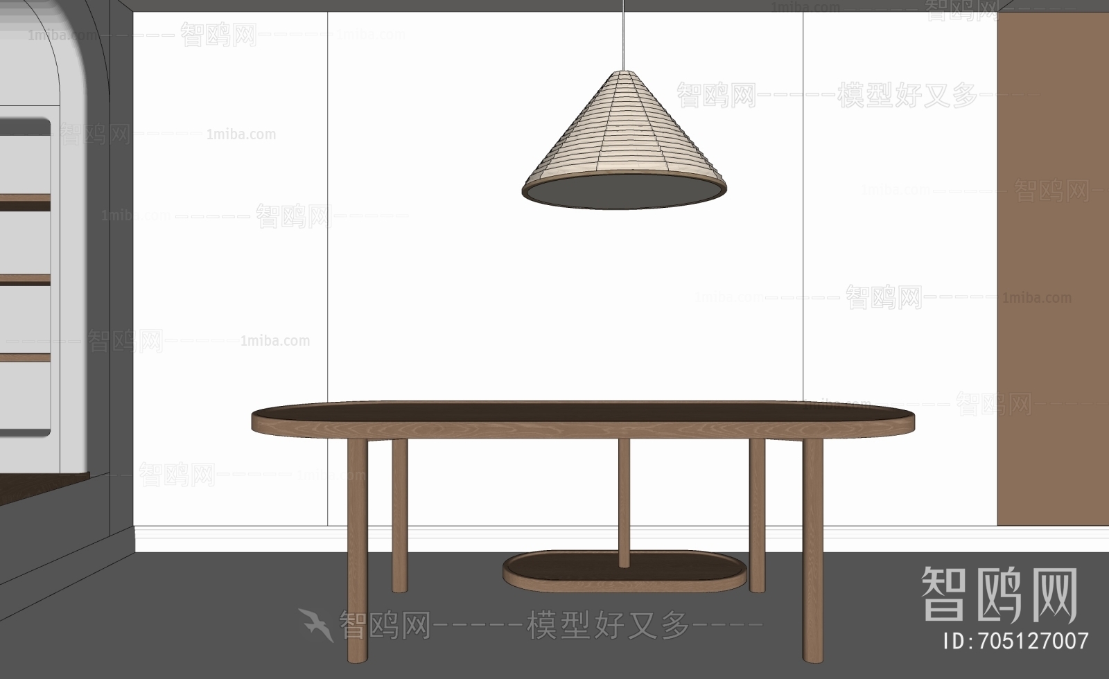 侘寂风实木多功能餐桌