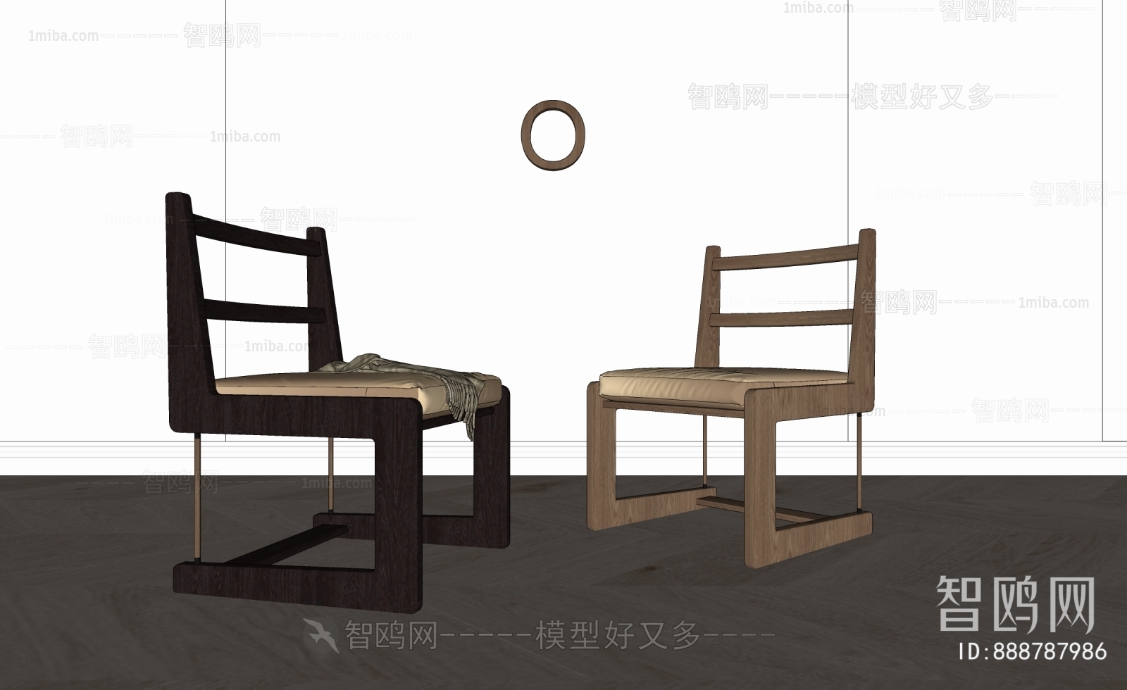 Modern Wabi-sabi Style Single Chair