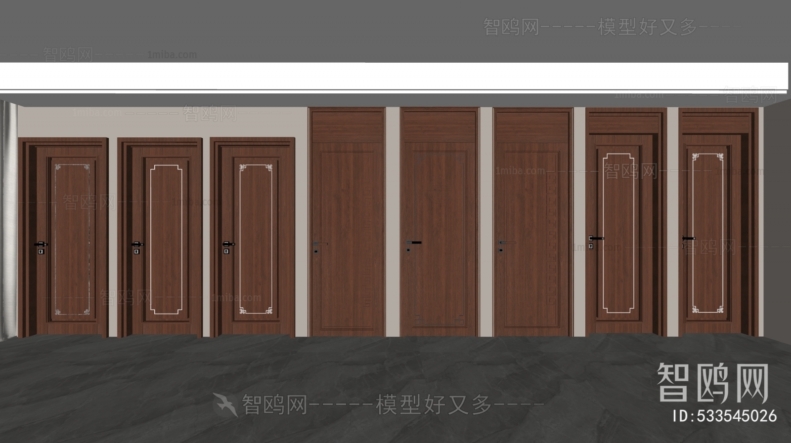 New Chinese Style Single Door