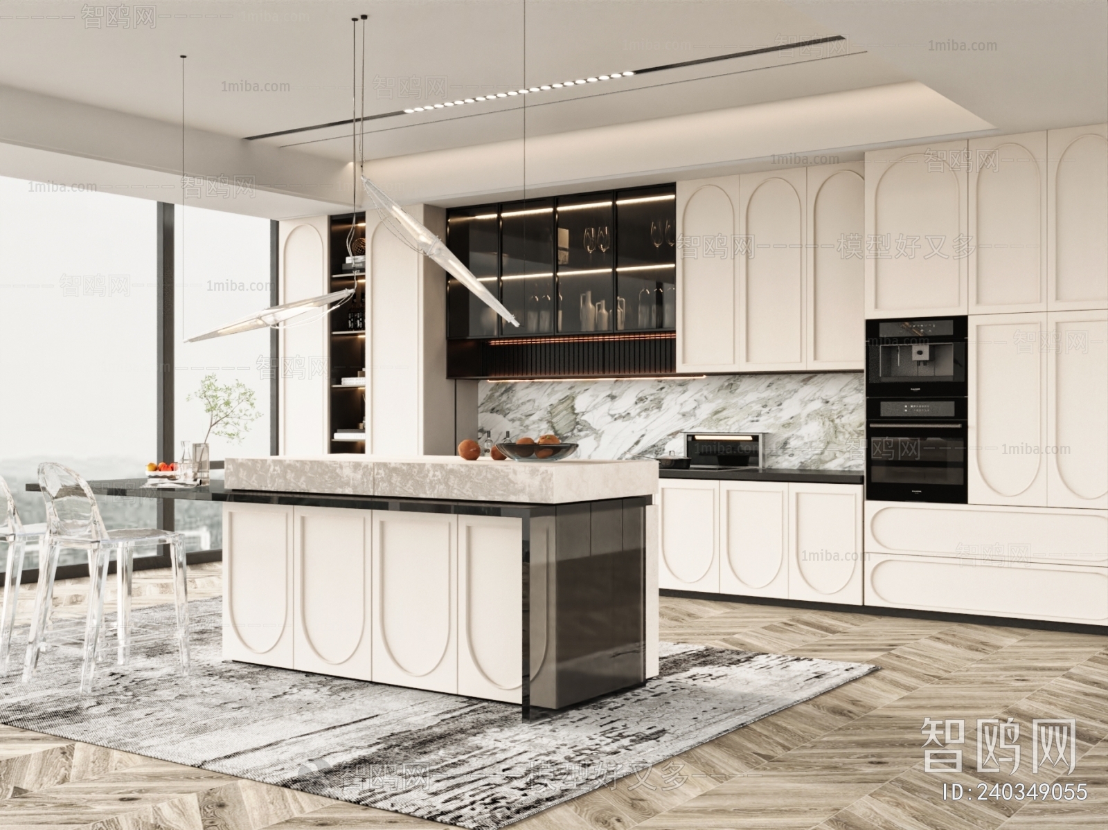 French Style Open Kitchen