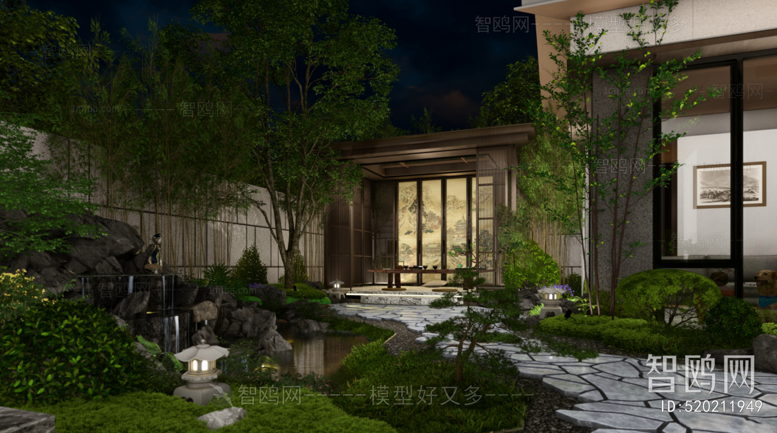 New Chinese Style Courtyard/landscape