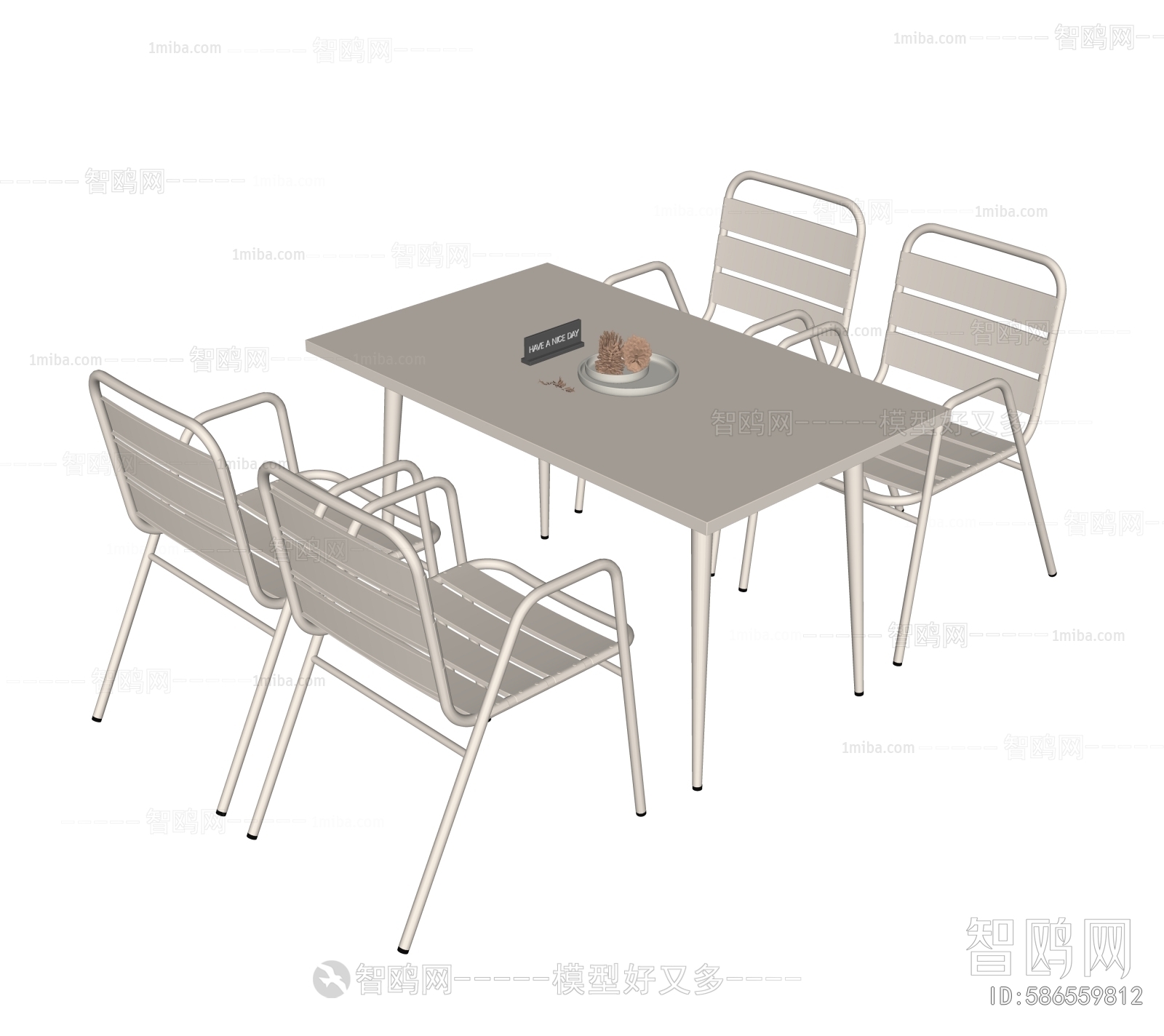 现代铁艺户外桌椅组合