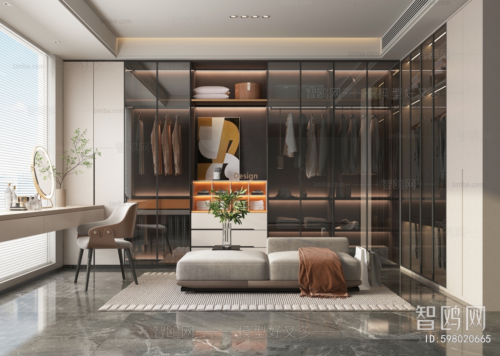 Modern Clothes Storage Area