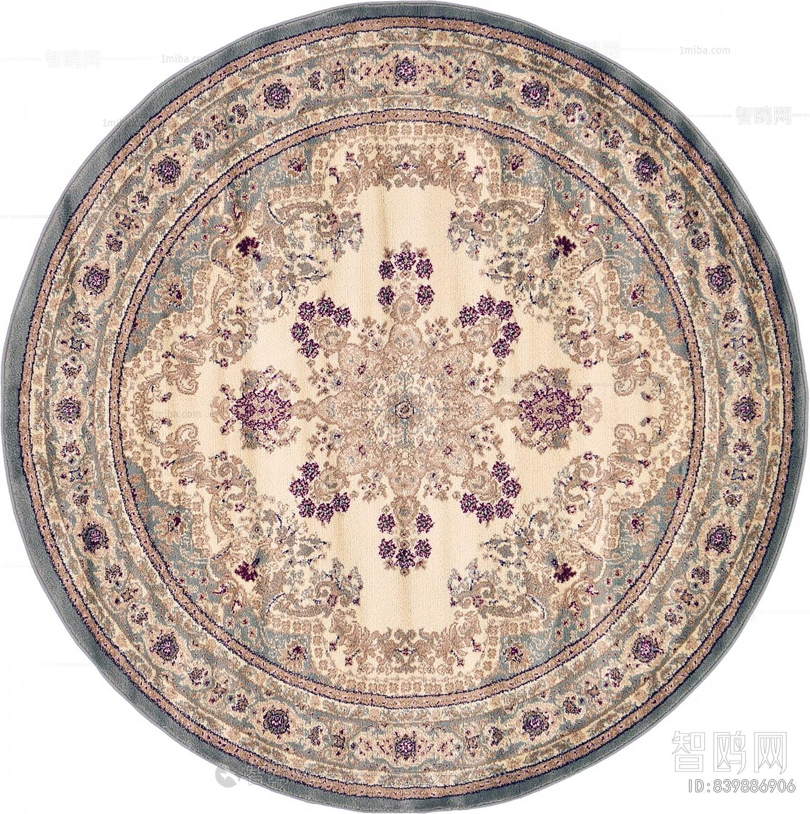 圆形欧式纹理艺术地毯